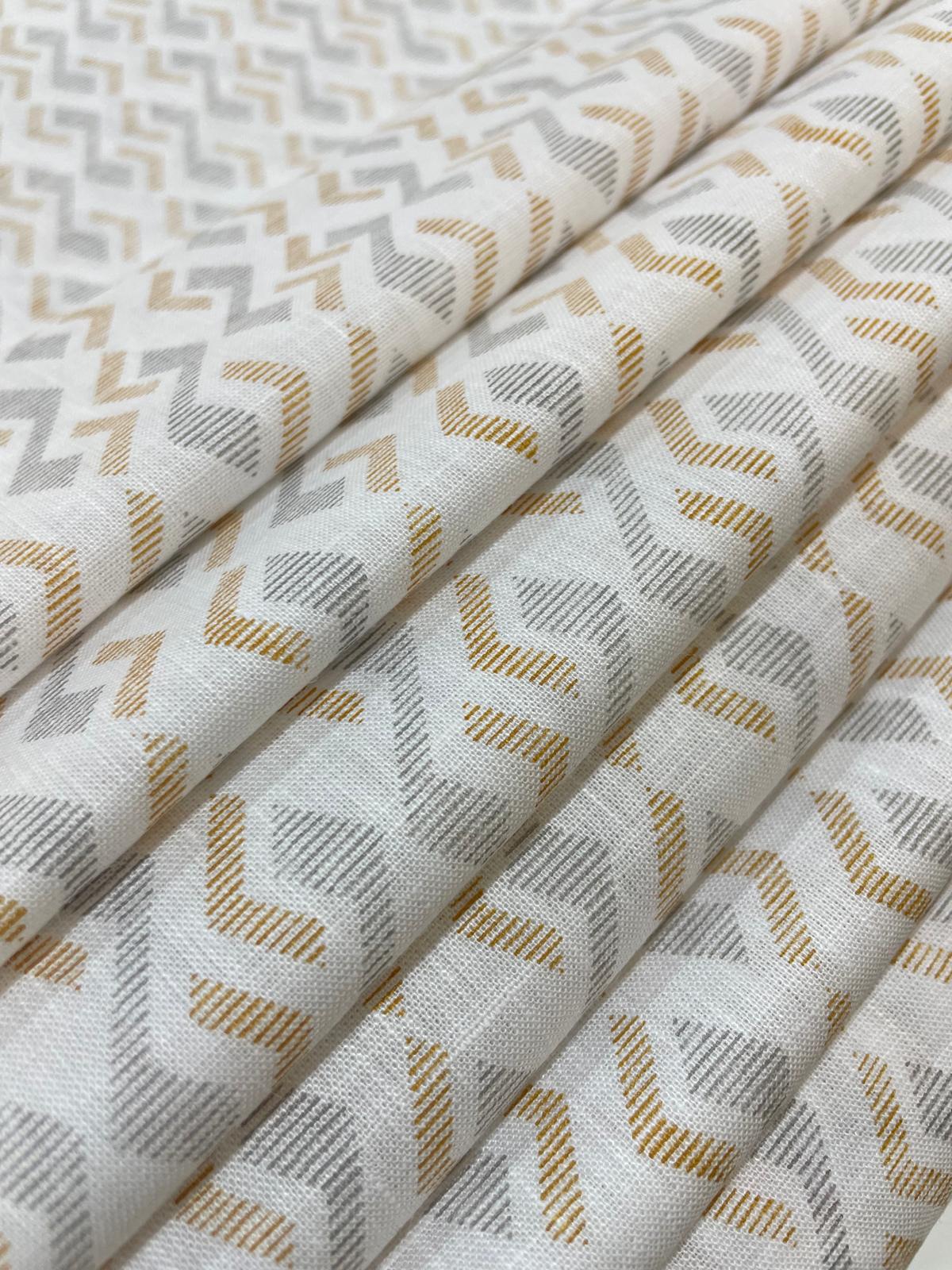 White Abstract - Korean Linen Fabric BC-WC-KL-260557