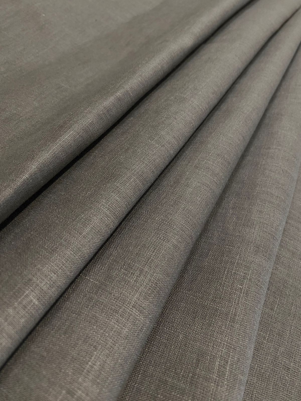 Gun Metal Grey Solid Colour- Dyed Premium Linen Fabric LO-184