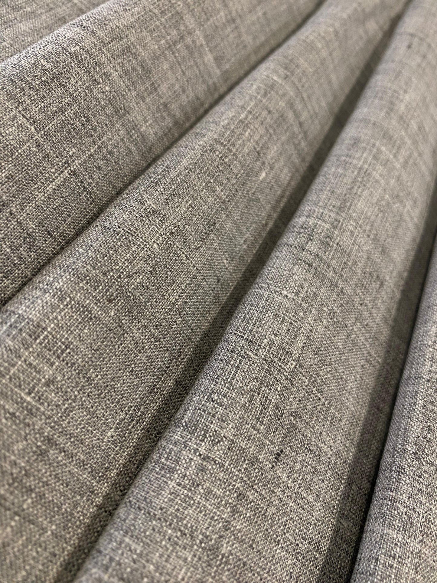 Cement Grey Solid - Dyed Premium Linen Fabric BCF- 26430