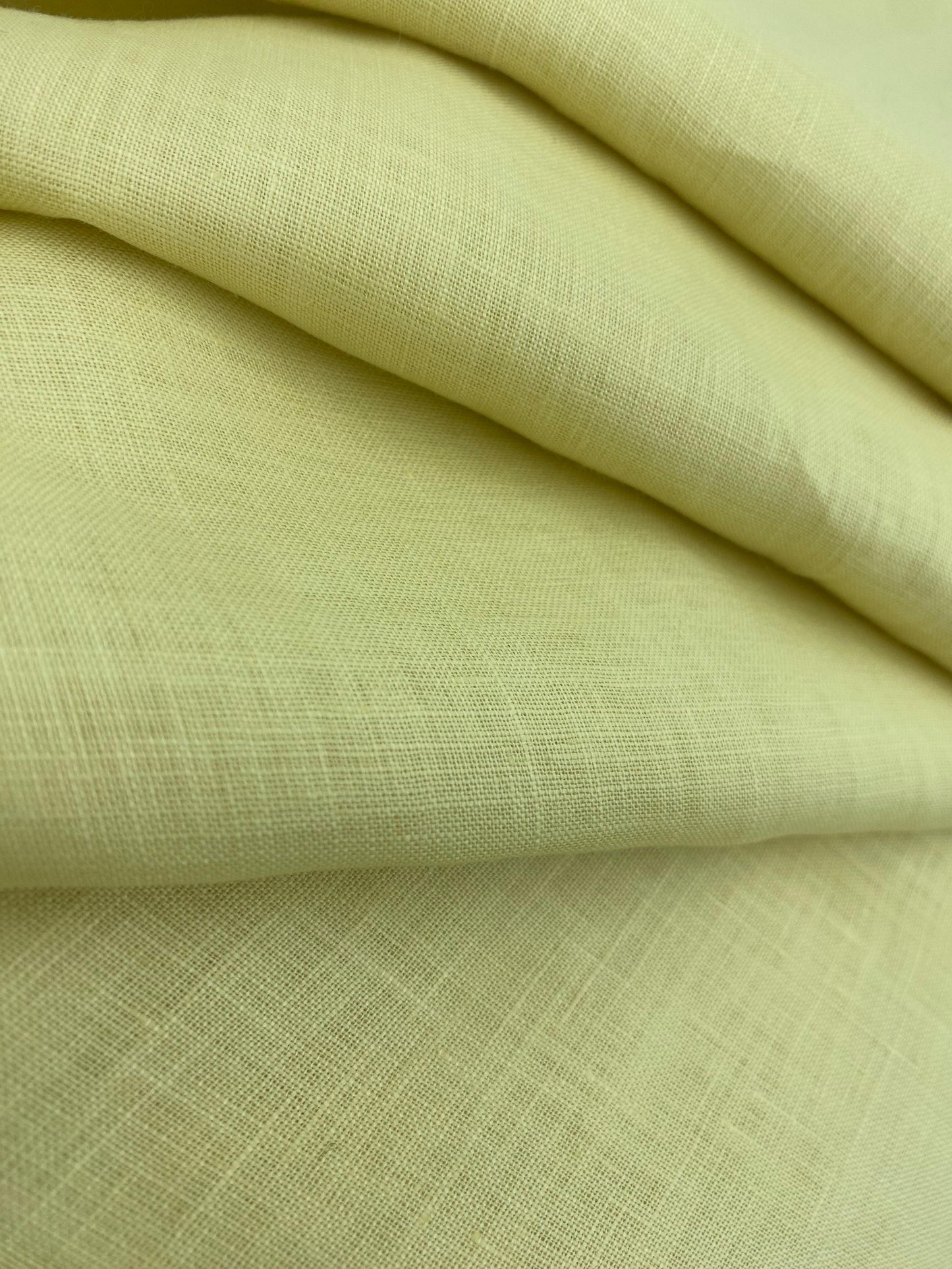 Light Mustard Yellow Solid Colour - Dyed Premium Linen Fabric LO -109