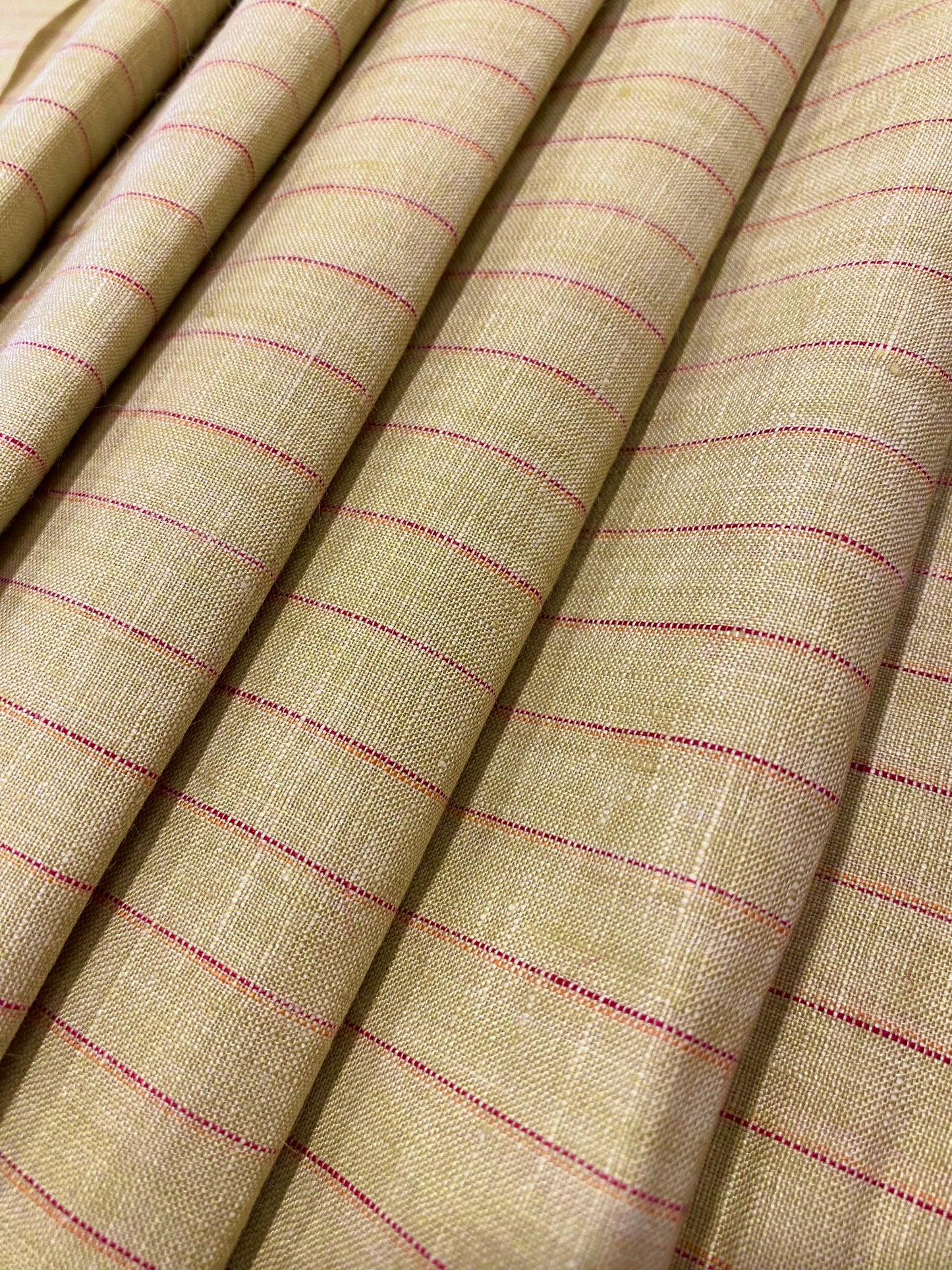 Desert Sand Stripe - Dyed Premium Linen Fabric CNC-LFFJ- 1766-101