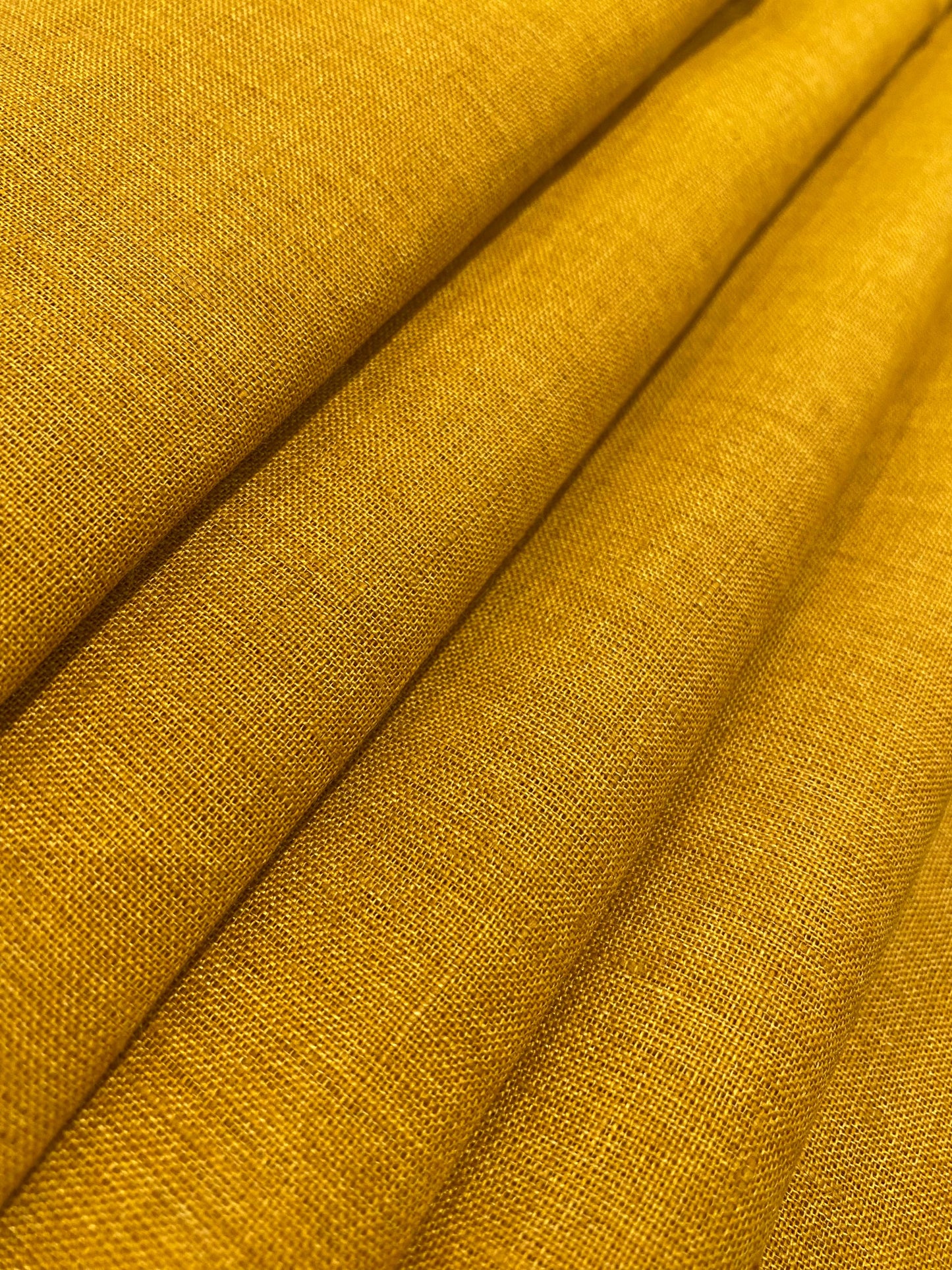 Mikado Yellow Solid Colour - Dyed Premium Linen Fabric LFF- 506
