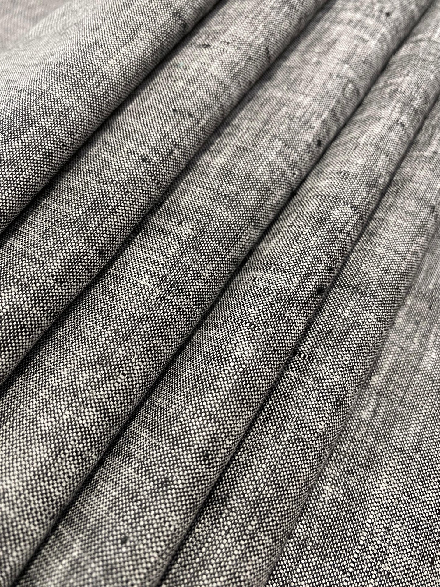 Grey Black Solid Colour - Dyed Premium Linen Fabric CNC-BCB- 123