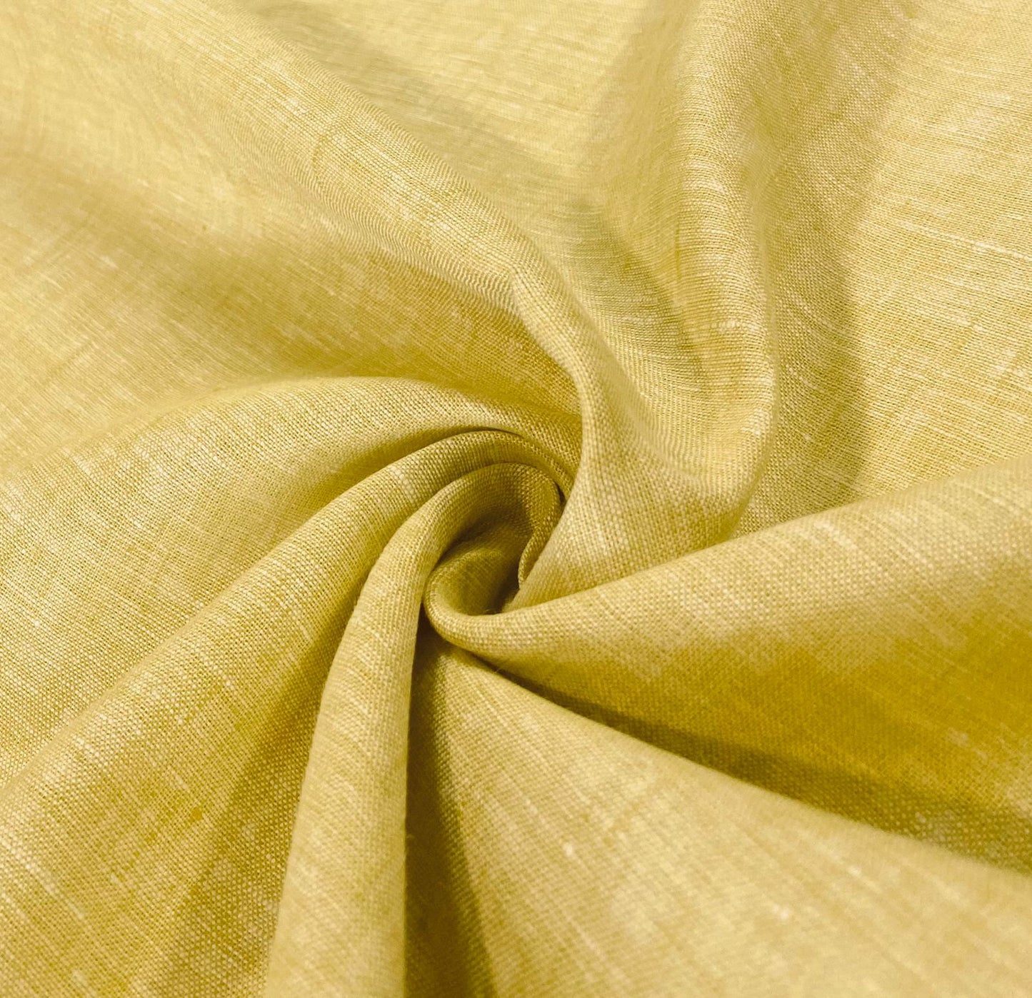 Greenish Yellow White Solid Colour - Dyed Premium Linen Fabric DDL-129