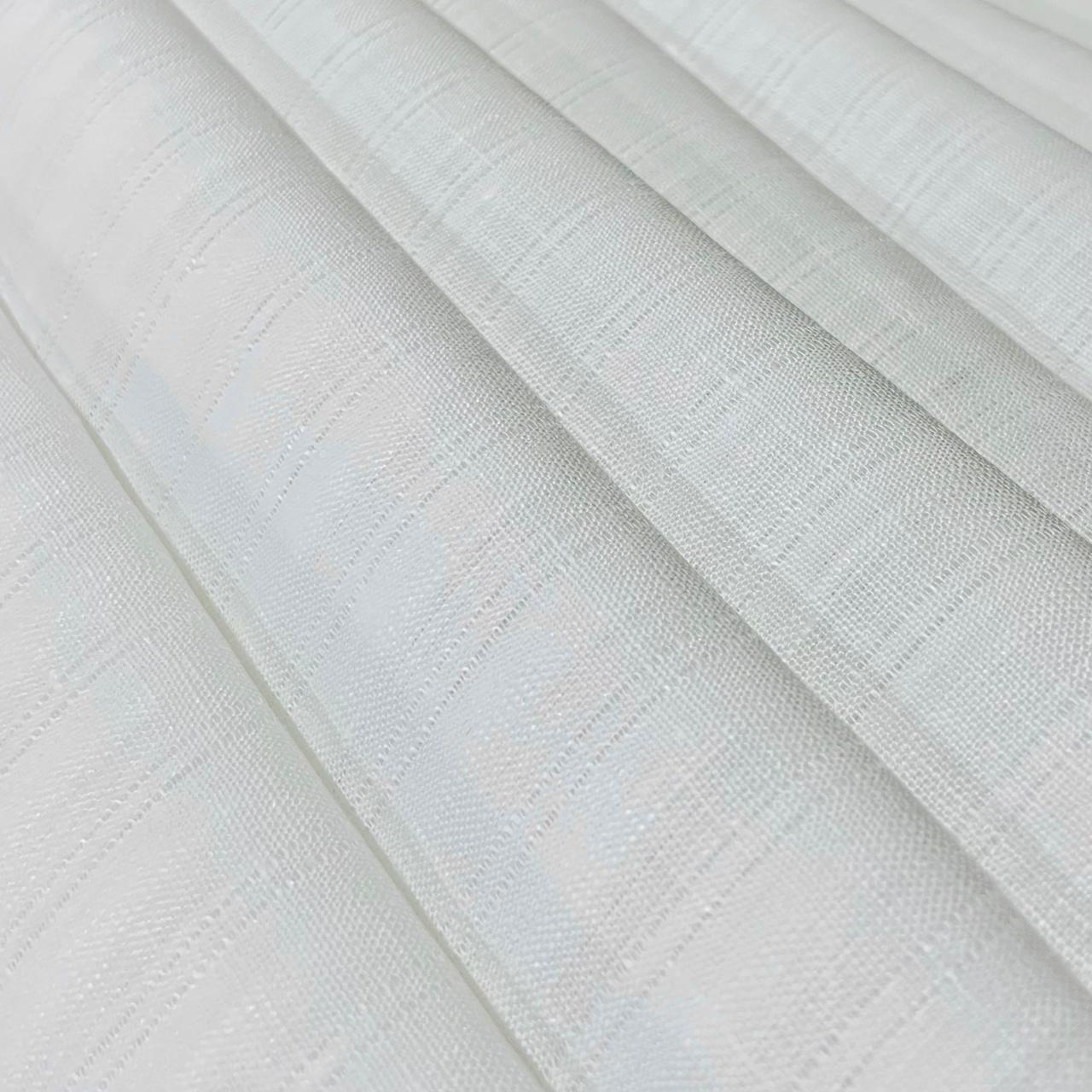 White Stripe Self Design - Self Design Dyed Premium Linen Fabric BC-AGS-670018 (NEW)