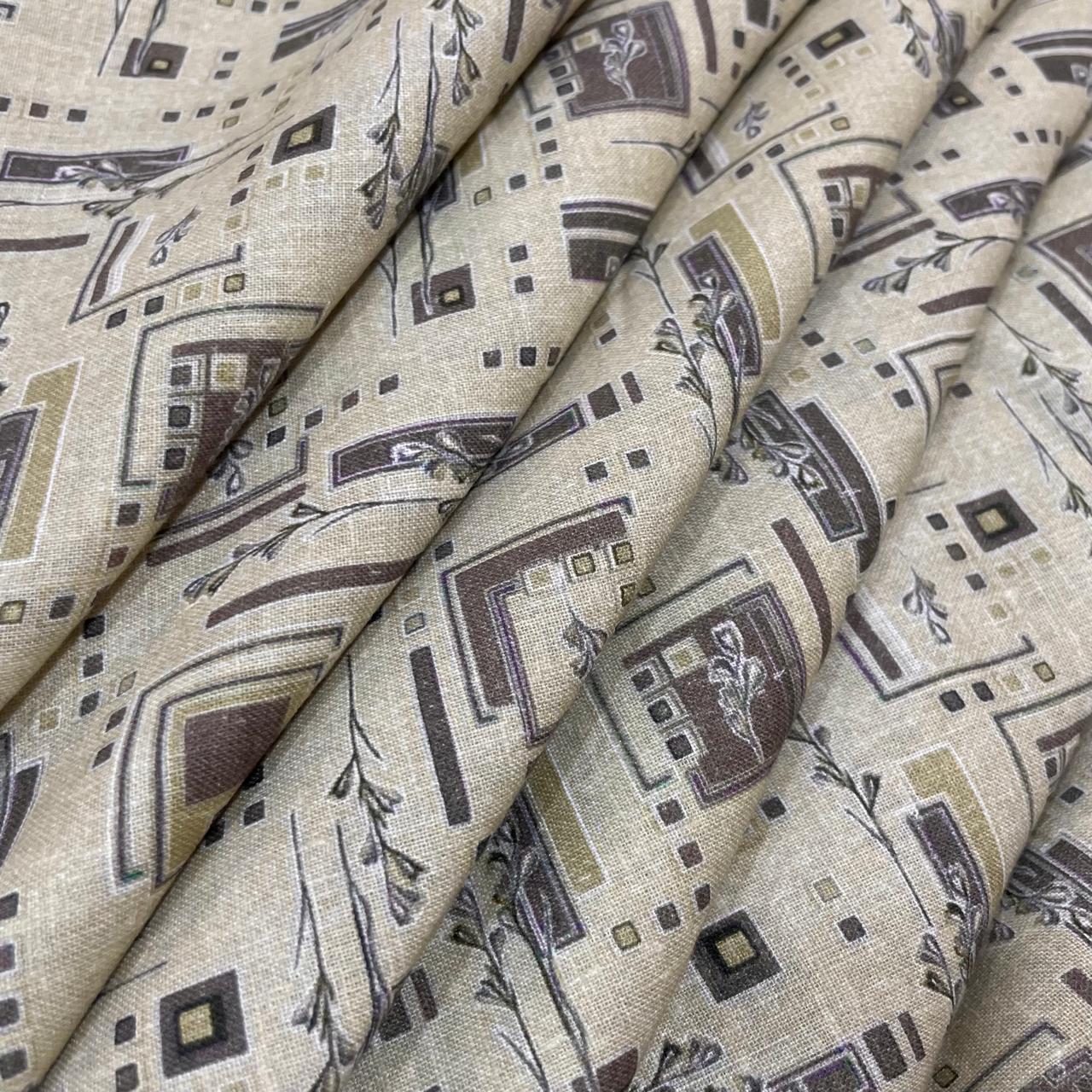 Sandel Green Allover Digital Printed - Dyed Premium Linen Fabric BC-ITN-630140 (NEW)