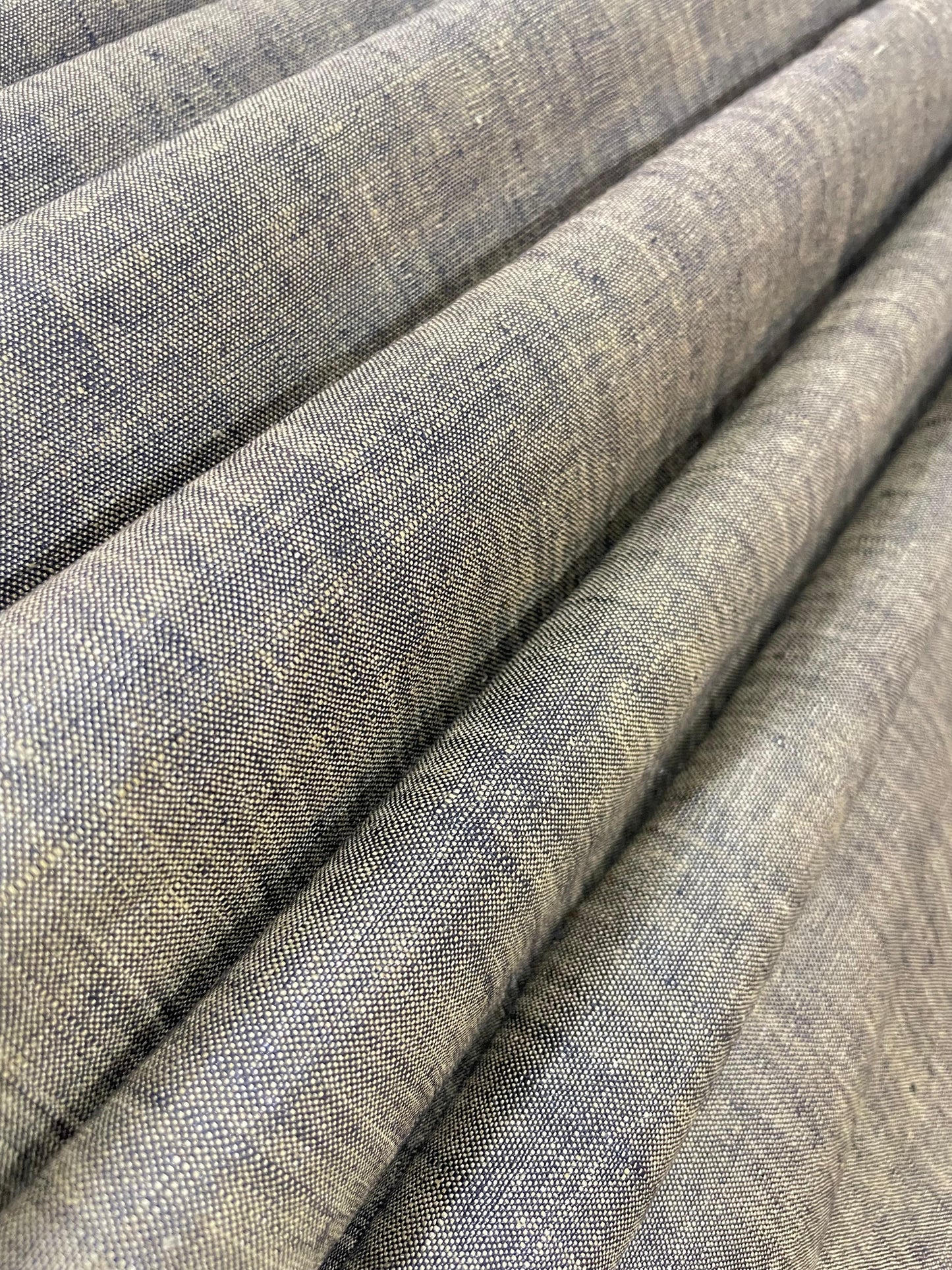 Golden Black Linen Suiting- Premium Dyed Linen Fabric TW-027