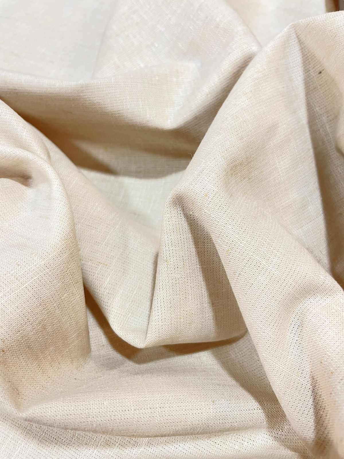 Beige Cream Korean Linen Suiting's- Korean Linen Fabric KL-LRN-800106