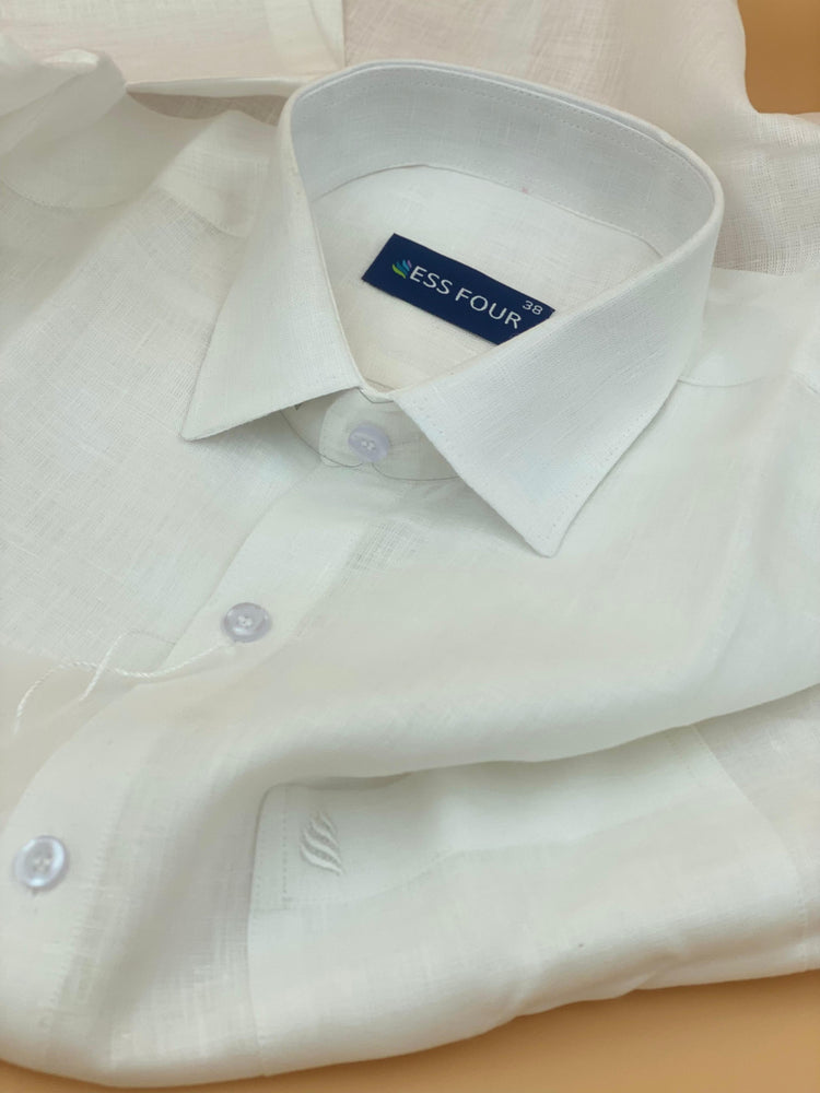 Premium Men's White Linen Shirts