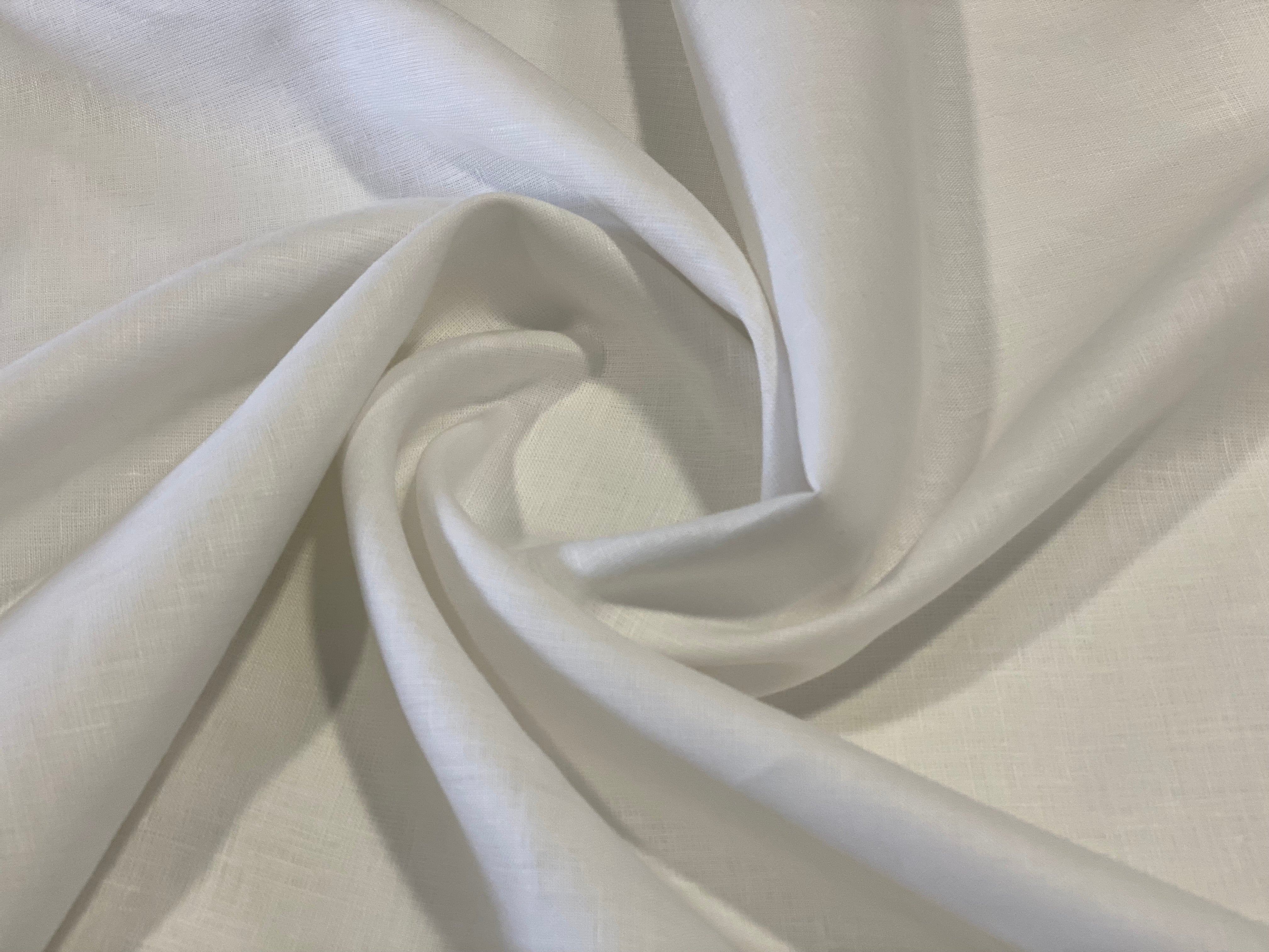 White Linen Fabric- 100% Pure Irish Linen Fabric – ESS FOUR FABRICS