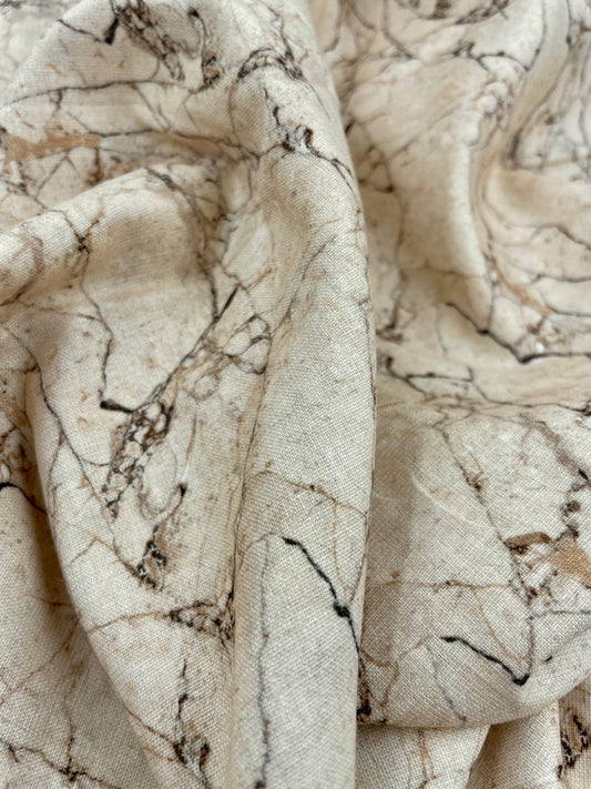 Sand Marble Digital Printed - Dyed Premium Linen Fabric BCH- 620409
