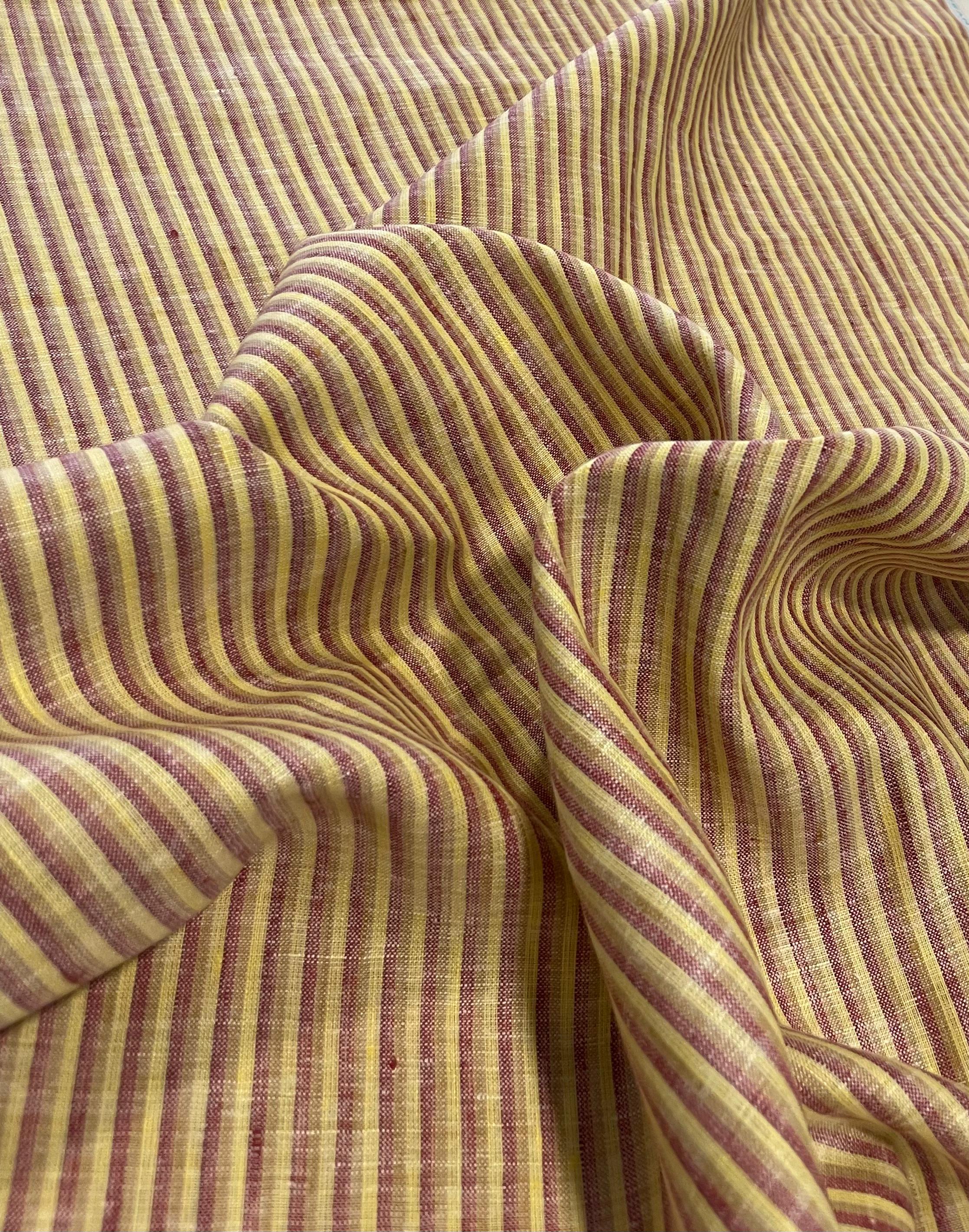 Red/Yellow Stripe - Dyed Premium Linen Fabric BCF-026379 (NEW) – ESS ...