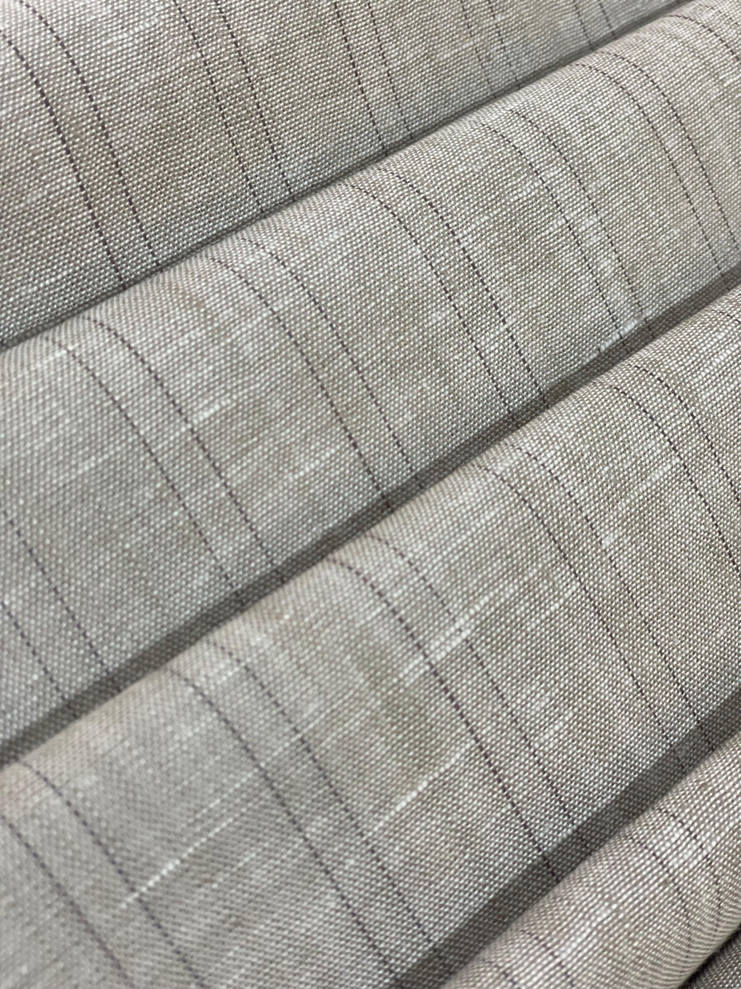 Clay Brown Stripe - Korean Linen Fabric BC-VH-KL-430108