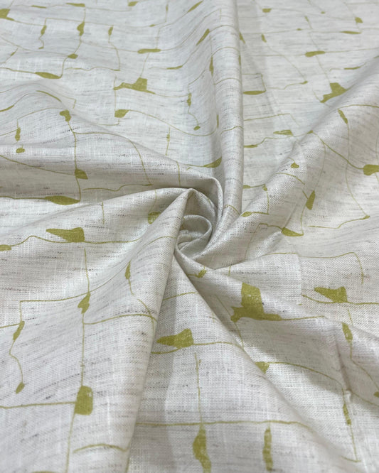 Khadi - Pear green  Abstract  - Korean Linen Fabric BC-WC-KL-260784