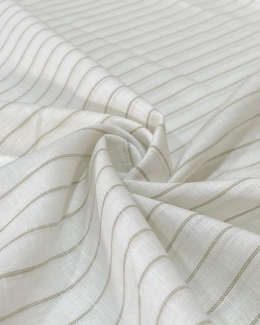 White / Green (60's) Korean Linen Fabric BC-SN-KL-230278