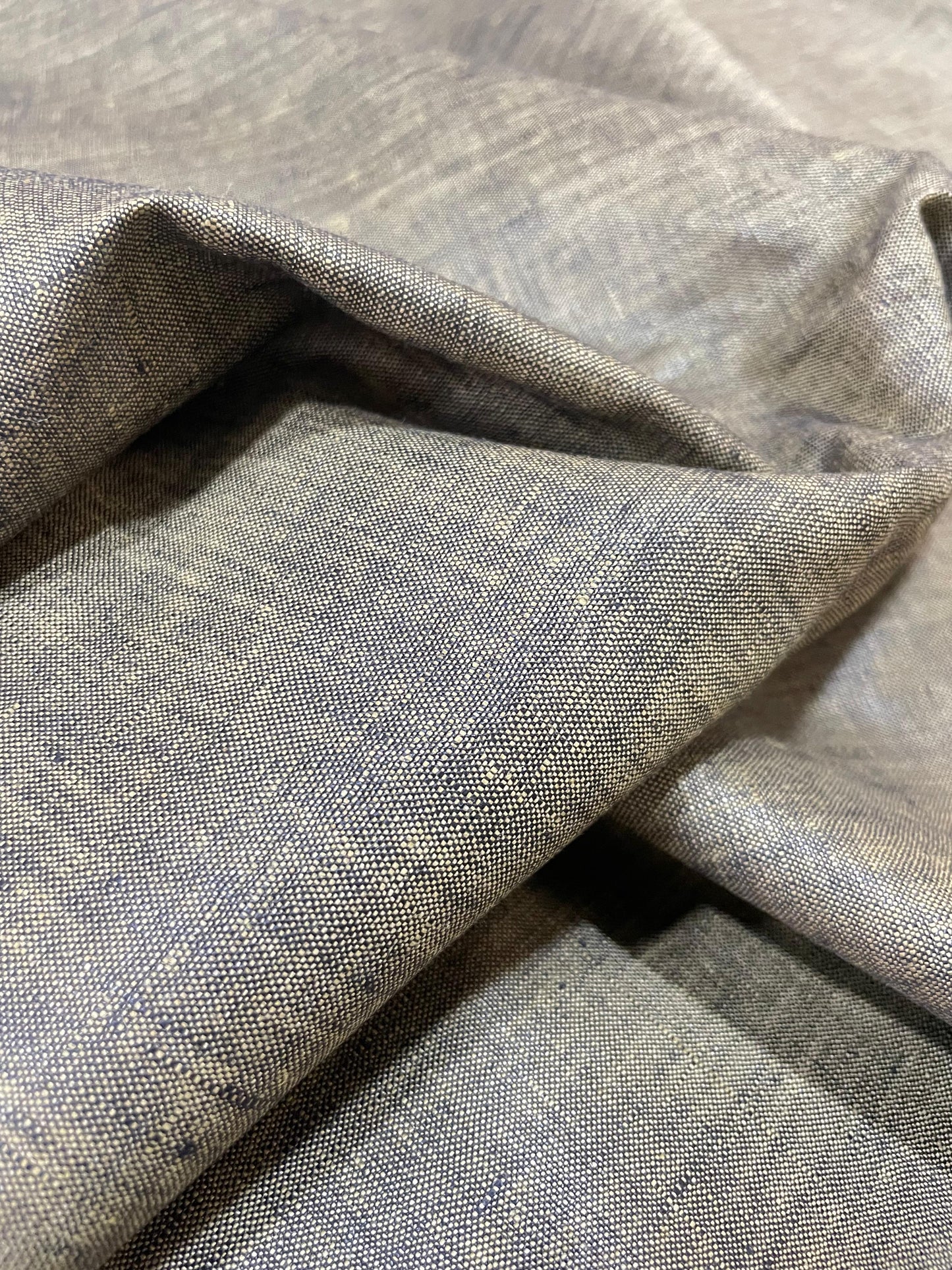 Golden Black Linen Suiting- Premium Dyed Linen Fabric TW-027