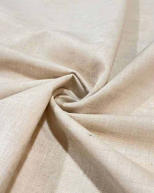 Beige Cream Korean Linen Suiting's- Korean Linen Fabric KL-LRN-800106