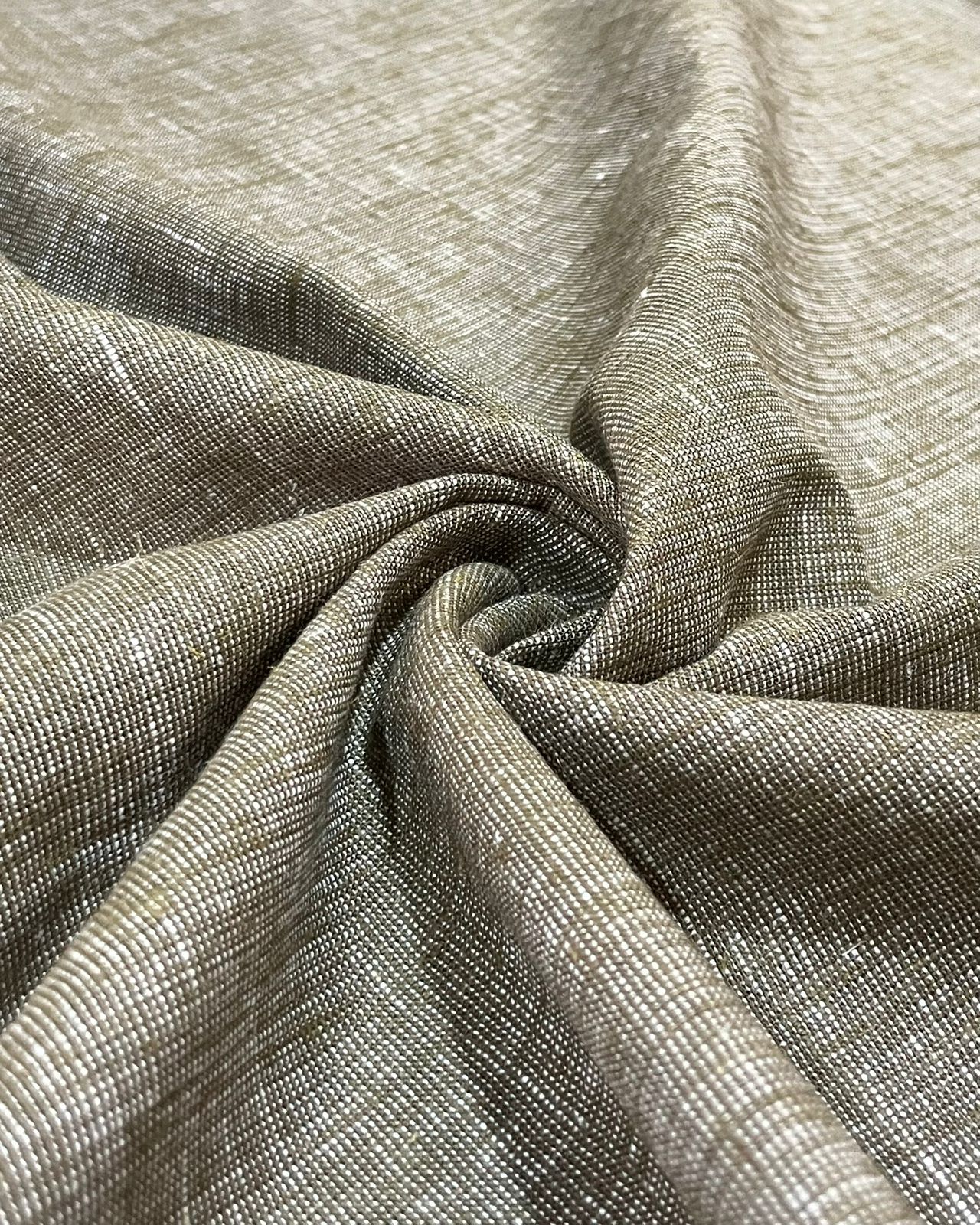 Olive Green Korean Linen Suiting's- Korean Linen Fabric KL-LRN-800104