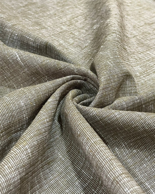 Olive Green Korean Linen Suiting's- Korean Linen Fabric KL-LRN-800104