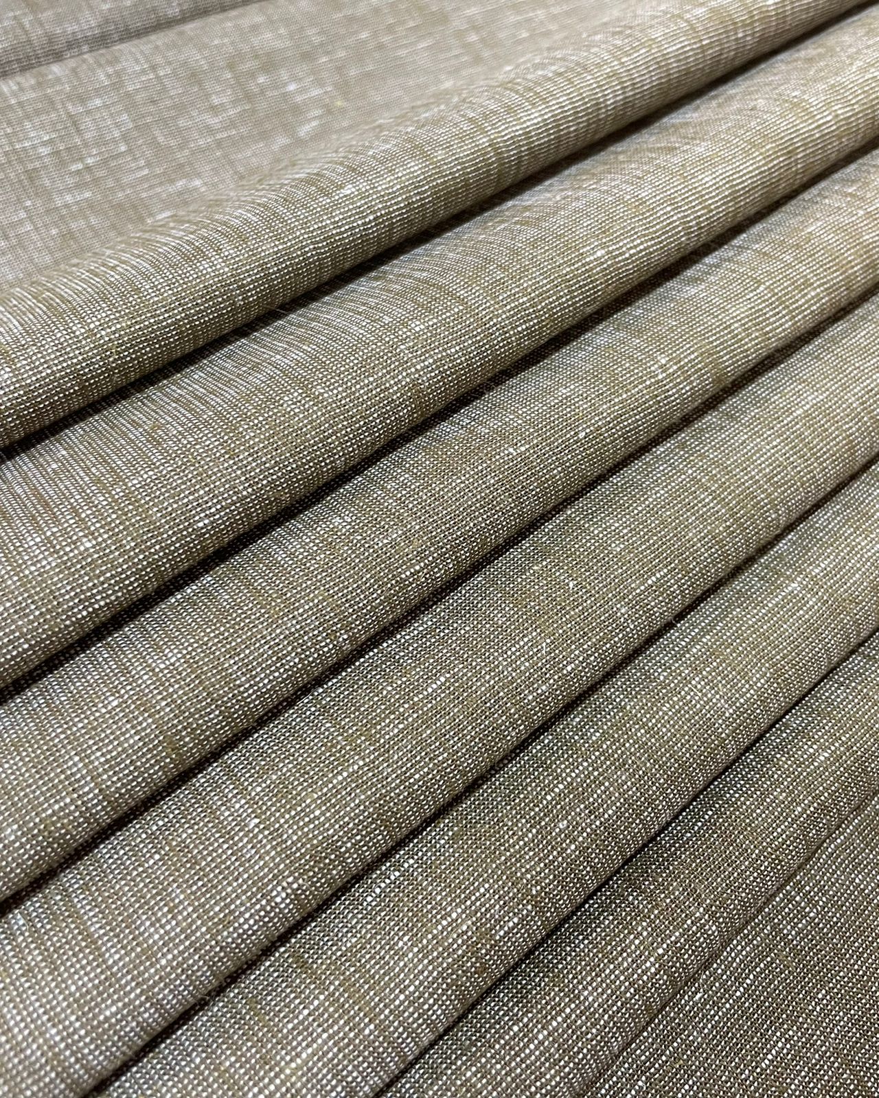 Olive Green Korean Linen Suiting's- Korean Linen Fabric KL-LRN-800104