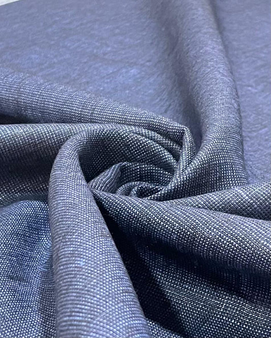Steel Blue Suiting Fabric- Premium Dyed Linen Fabric CNC-ETN-09(NEW)