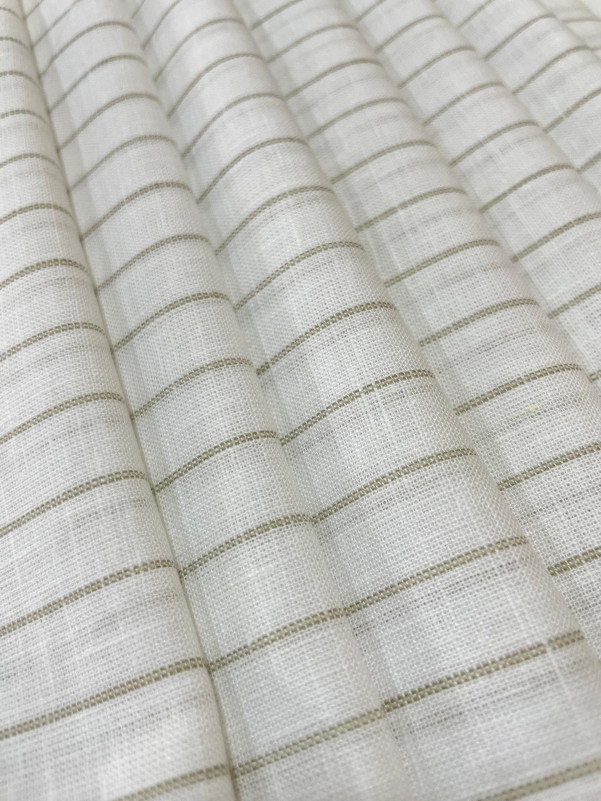 White / Green (60's) Korean Linen Fabric BC-SN-KL-230278