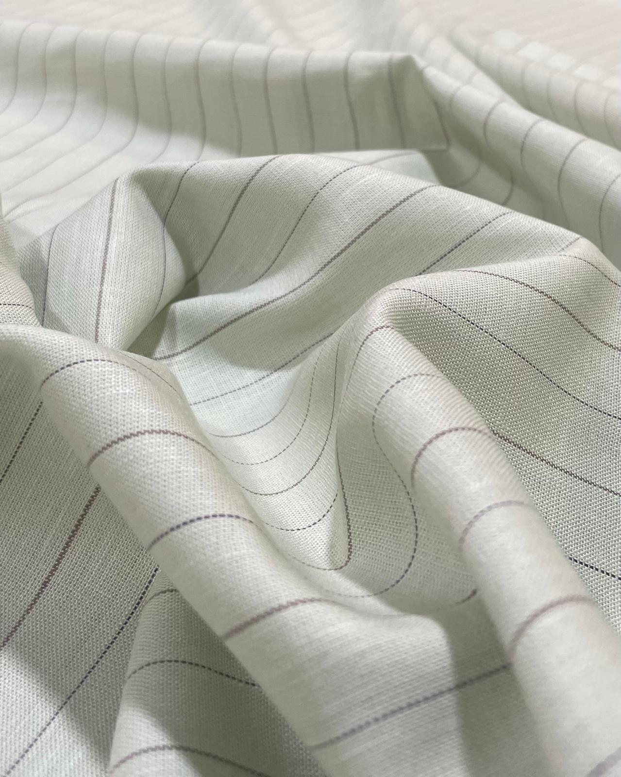 Pastel Green - Grey (60's)Korean Linen Fabric BC-LW-KL-530221